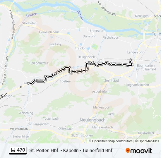 470 Bus Line Map