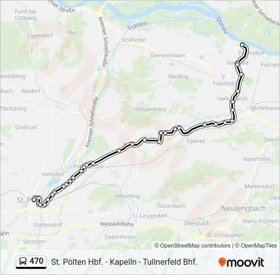 470 Bus Line Map
