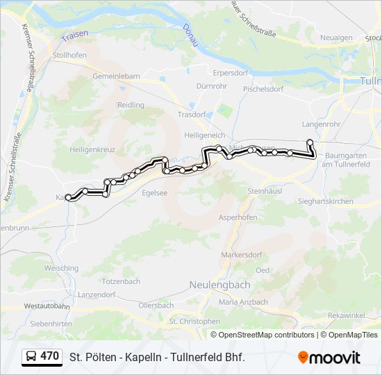 470 bus Line Map