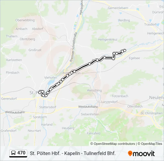 470 Bus Line Map