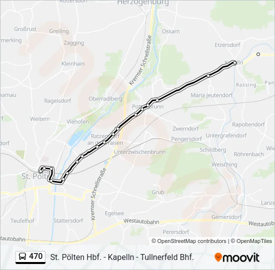 470 Bus Line Map