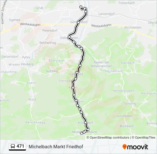 471 Bus Line Map