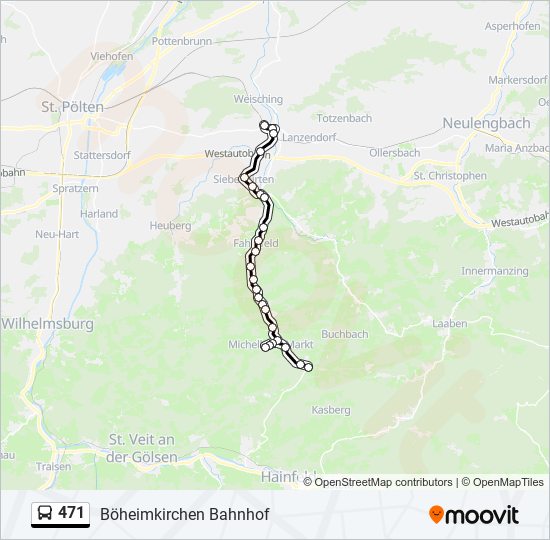 471 Route: Schedules, Stops & Maps - Böheimkirchen Bahnhof (Updated)