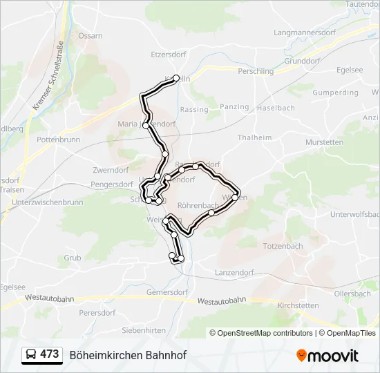 473 Bus Line Map