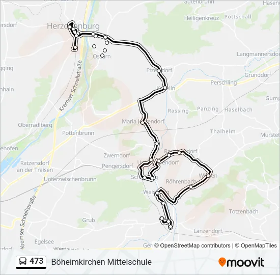 473 Bus Line Map