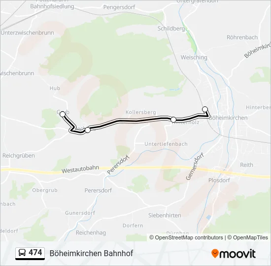 474 Bus Line Map