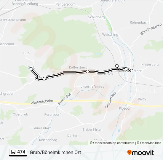 474 Bus Line Map