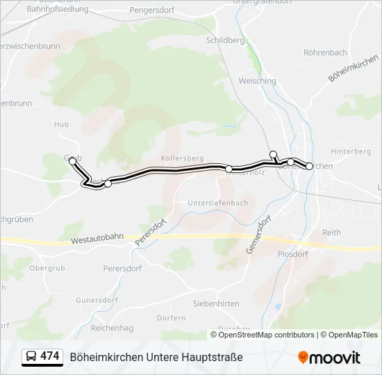 474 Bus Line Map