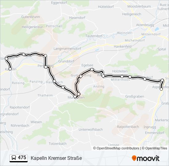 475 bus Line Map