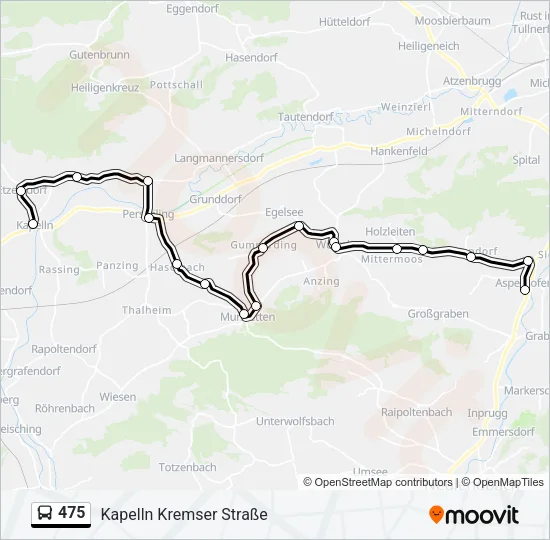 475 Bus Line Map