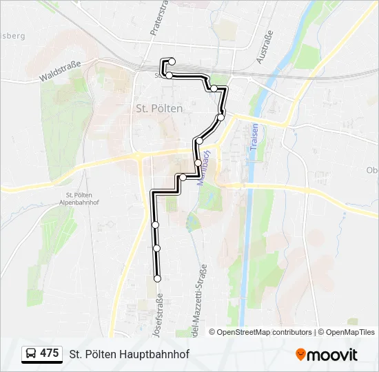 475 Bus Line Map