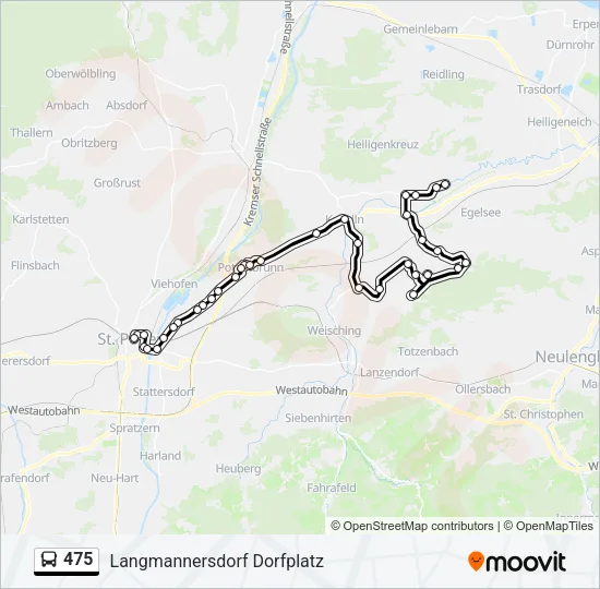 475 Bus Line Map