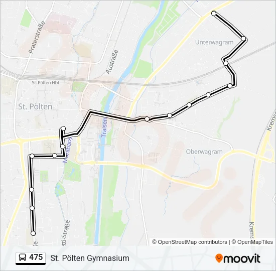 475 Bus Line Map