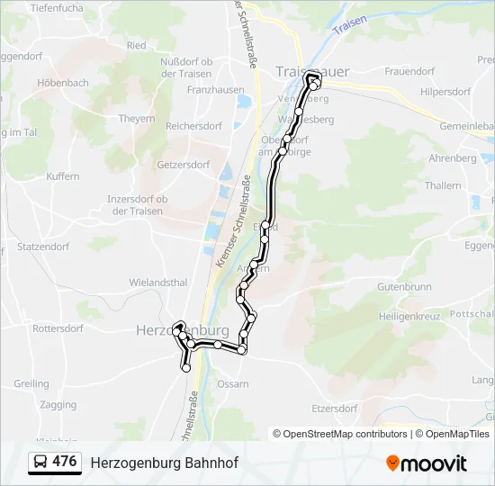 476 Bus Line Map
