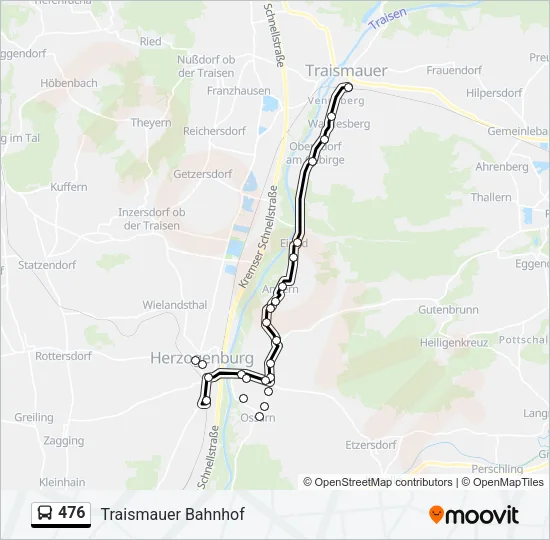476 Bus Line Map