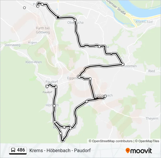 486 Bus Line Map