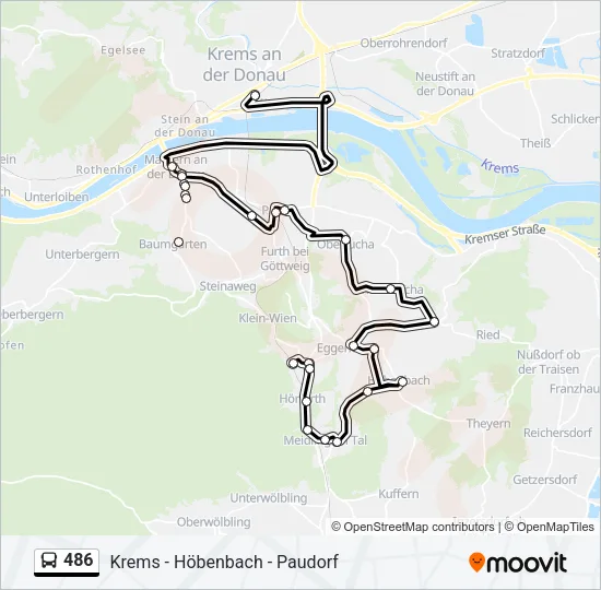 486 Bus Line Map