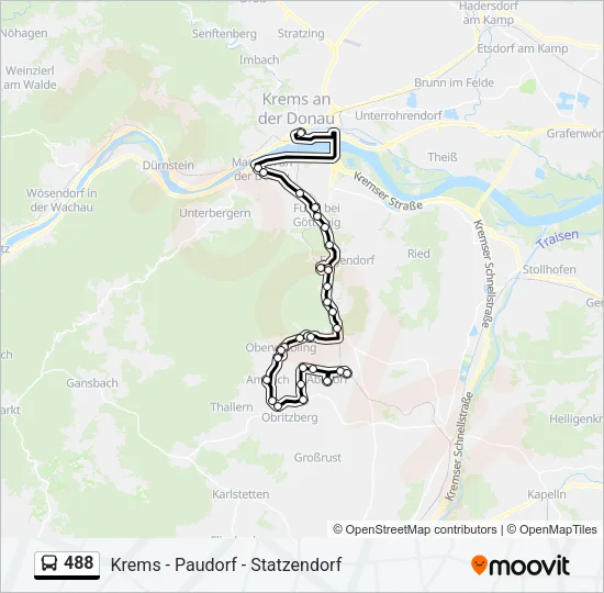 488 Bus Line Map