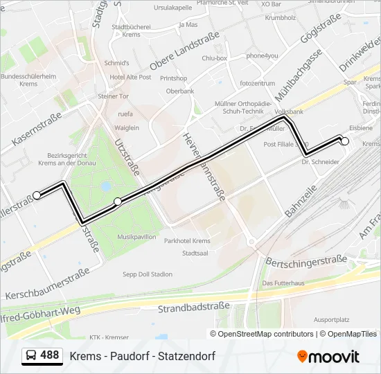 488 Bus Line Map