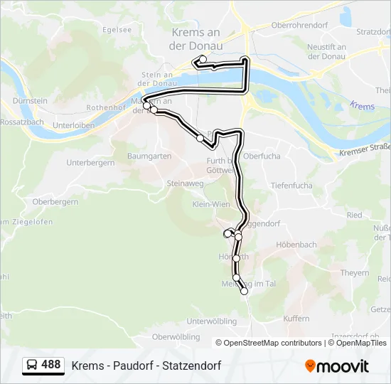 488 Bus Line Map