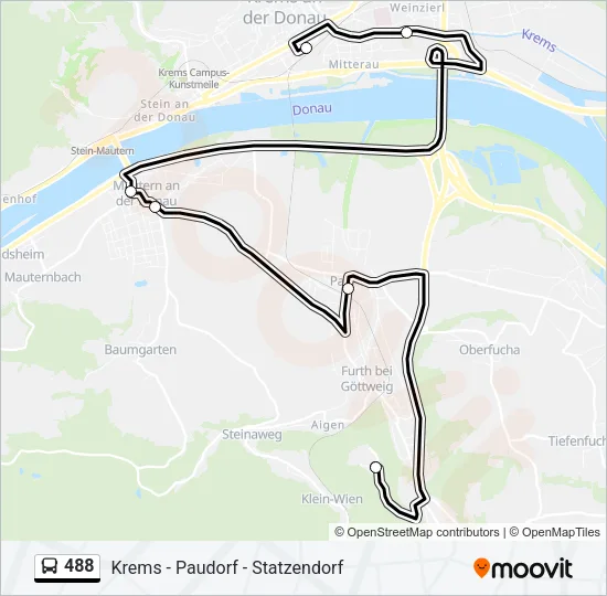 488 Bus Line Map