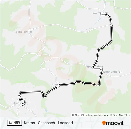 489 Bus Line Map