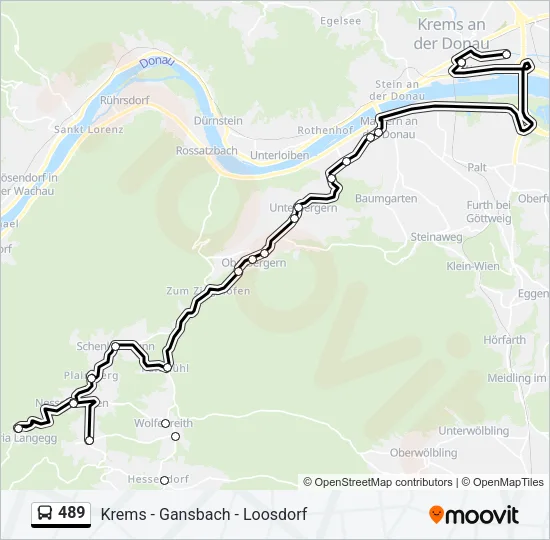 489 Bus Line Map