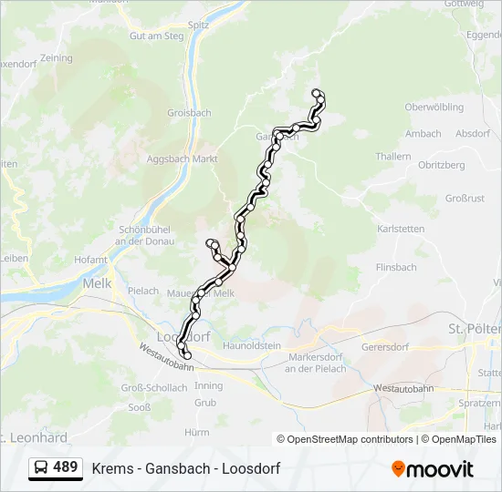 489 Bus Line Map