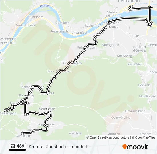 489 Bus Line Map