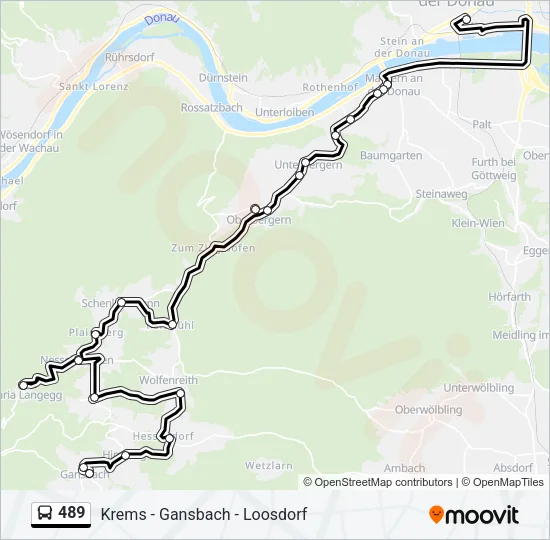489 Bus Line Map