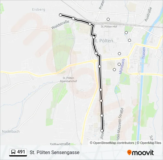 491 Bus Line Map