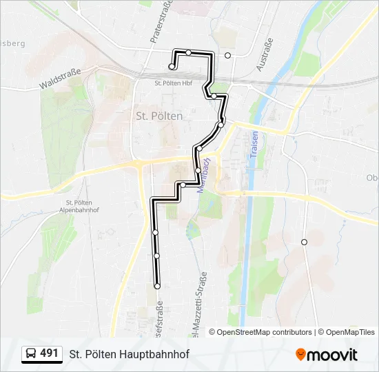 491 Bus Line Map
