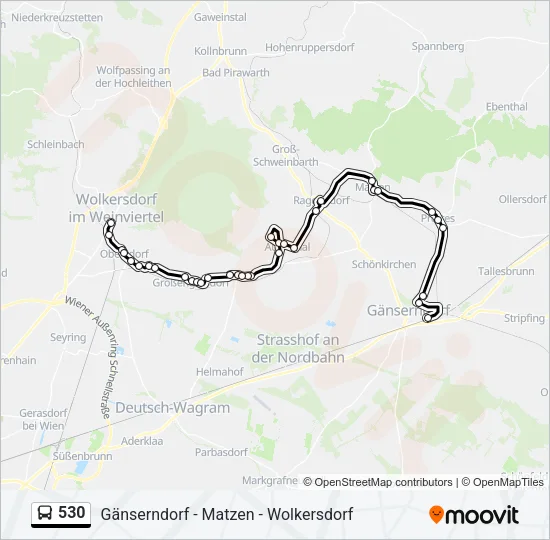 530 Bus Line Map