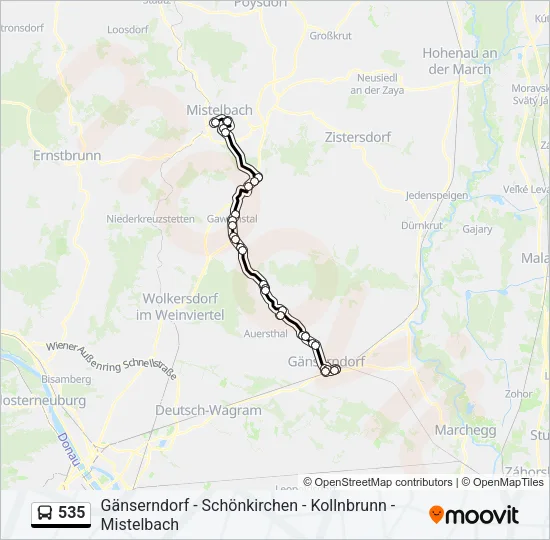535 Bus Line Map