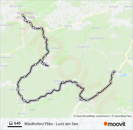 640 Bus Line Map