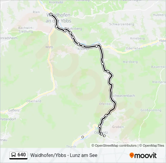 640 Bus Line Map