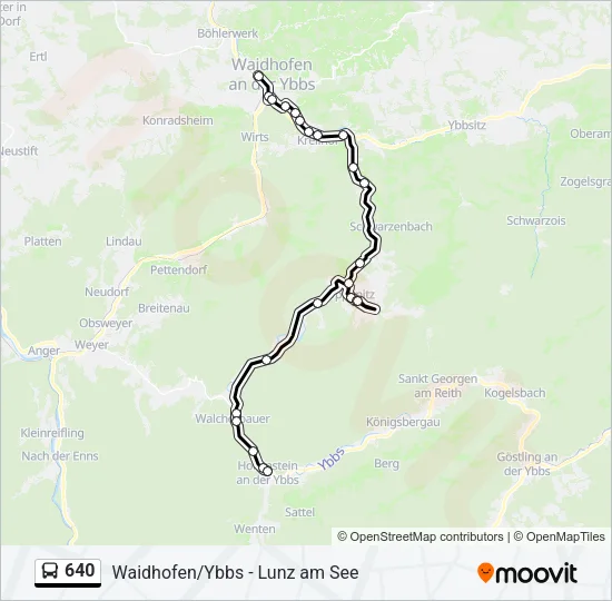 640 Bus Line Map