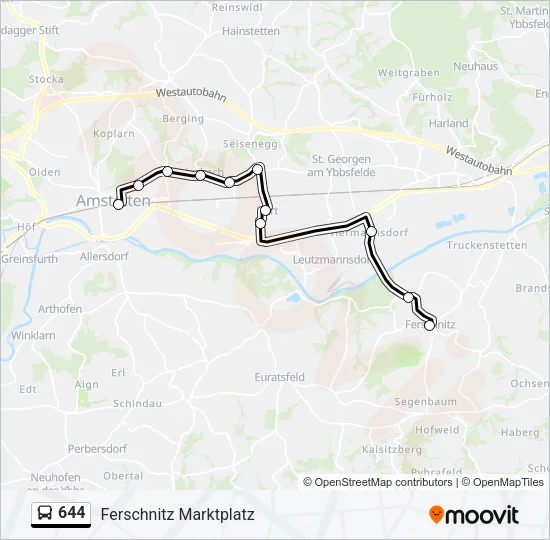 644 Bus Line Map
