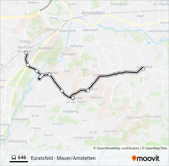 646 Bus Line Map