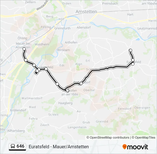 646 Bus Line Map