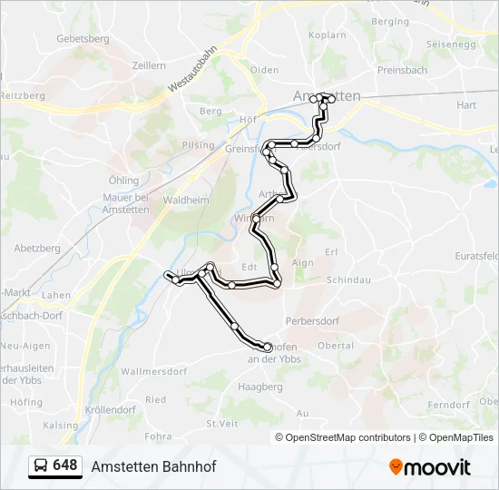 648 Bus Line Map
