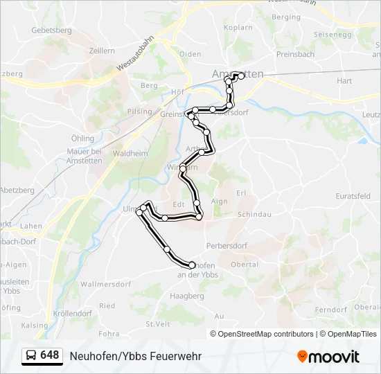 648 Bus Line Map