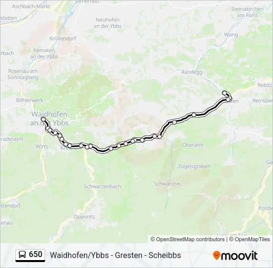 650 Bus Line Map