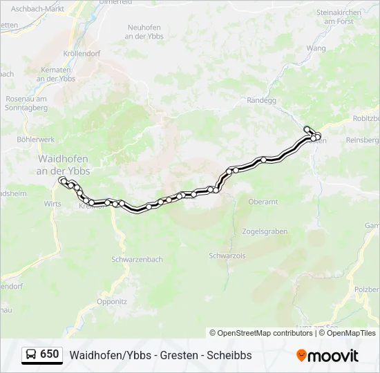 650 Bus Line Map