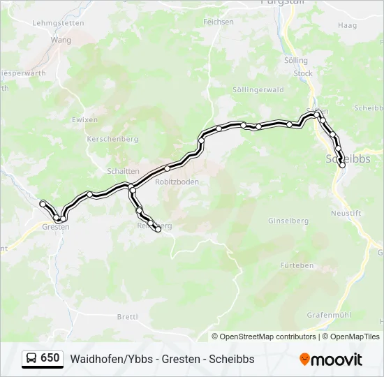 650 Bus Line Map