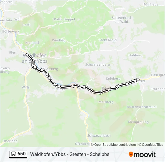 650 Bus Line Map