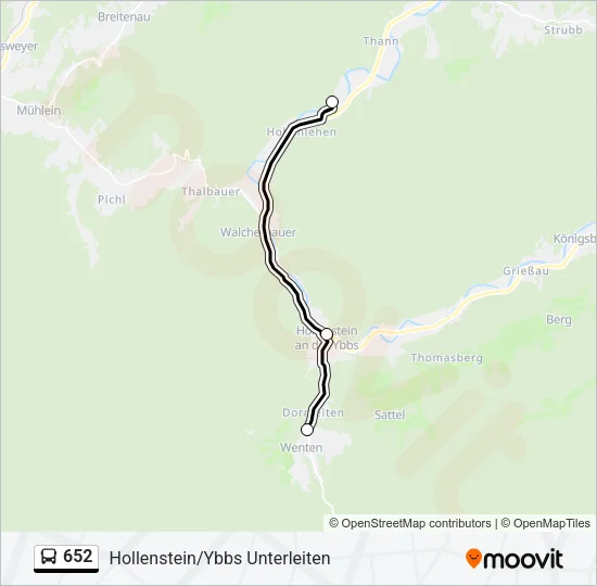 652 Bus Line Map