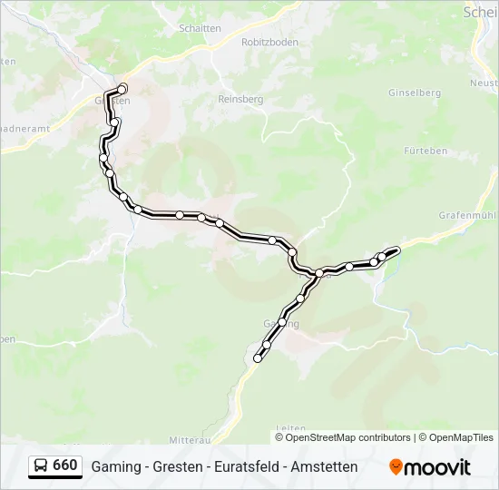 660 Bus Line Map