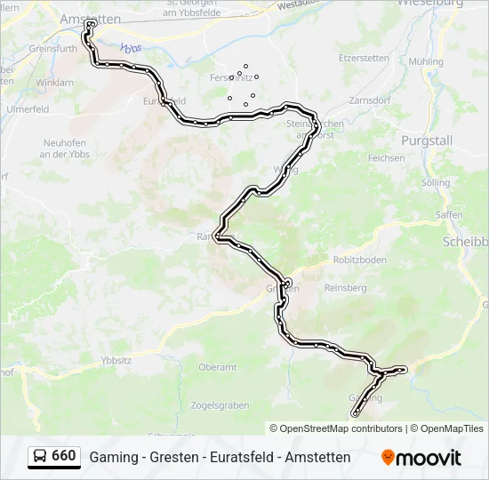 660 Bus Line Map