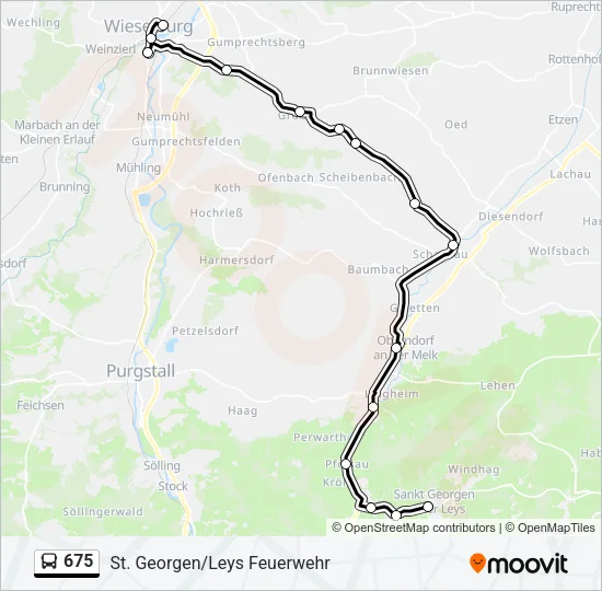 675 Bus Line Map